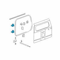 OEM 2009 Hummer H3 Hinge, Rear Door Diagram - 15288342