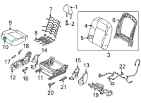 OEM 2021 Nissan Rogue Pad-FRT St CUSH Diagram - 89307-6RA2A