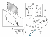 OEM Lincoln Nautilus Oil Cooler Tube Diagram - K2GZ-7890-A