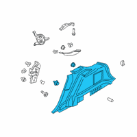 OEM 2019 Lincoln Nautilus Quarter Trim Panel Diagram - KA1Z-5831012-AE