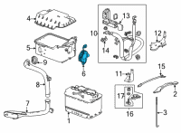 OEM 2022 Acura MDX BLOWER, BATTERY VENT Diagram - 31651-TJB-A03