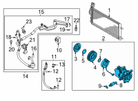 OEM 2022 Kia Soul Reman Compressor Diagram - 97701K0200DR