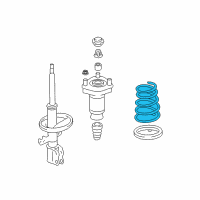 OEM Lexus RX400h Spring, Coil, Rear Diagram - 48231-48361