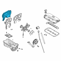 OEM 2004 Kia Rio Cover Assembly-Timing Belt, Upper Diagram - 213612X002