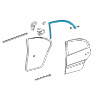 OEM 2005 Buick LeSabre Weatherstrip Asm-Rear Side Door Upper Auxiliary Diagram - 25737570