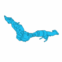 OEM Ford Escape EXHAUST MANIFOLD AND CATALYST Diagram - LX6Z-5G232-A