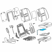 OEM Chevrolet Monte Carlo Heater Asm, Passenger Seat Cushion Diagram - 19124378