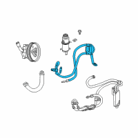 OEM 2006 Jeep Liberty Hose Assembly-Power Steering Pressure And Return Diagram - 52129342AF