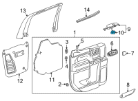 OEM 2022 GMC Sierra 2500 HD Window Switch Diagram - 84513466