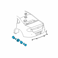 OEM 2009 Buick LaCrosse Back Up Sensor Diagram - 89047027