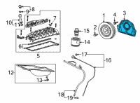 OEM 2020 Chevrolet Silverado 1500 Front Cover Diagram - 55509254