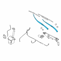 OEM Hyundai Entourage Windshield Wiper Arm Assembly(Driver) Diagram - 98310-4D000