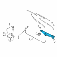 OEM 2006 Kia Sedona Link Assembly, WIPER Motor Diagram - 981204D000