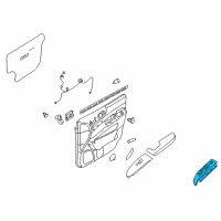 OEM 2010 Kia Sedona Power Window Main Switch Assembly Diagram - 935704D000CS