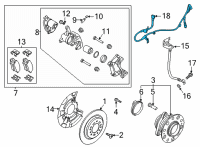 OEM Kia Sorento Cable Assembly-ABSEXT, L Diagram - 58950P4100