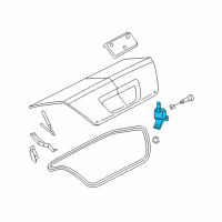 OEM 2007 Mercury Montego Lock Assembly Diagram - 5G1Z-5443200-AA