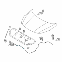 OEM 2015 Hyundai Elantra GT Cable Assembly-Hood Latch Release Diagram - 81190-3X100