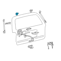 OEM 1998 Toyota 4Runner Hinge Assy, Back Door, Upper Diagram - 68820-35010