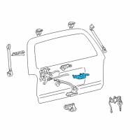 OEM 2002 Toyota 4Runner Handle, Outside Diagram - 69023-35010