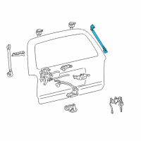 OEM 2002 Toyota 4Runner Support Cylinder Diagram - 68907-35020