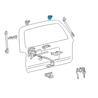 OEM 1999 Toyota 4Runner Hinge Assy, Back Door, Upper Diagram - 68810-35010