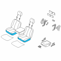 OEM 2002 Dodge Ram 1500 Seat Cushion Pad Diagram - WM361DVAA