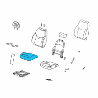 OEM 2005 Saturn Ion Pad, Passenger Seat Cushion Diagram - 10356282