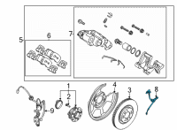 OEM 2019 Kia Cadenza Hose-Brake Rear, LH Diagram - 58737F6500