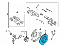 OEM 2022 Kia Niro EV Disc-Rear Brake Diagram - 58411D4650