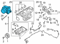 OEM Lincoln Nautilus Throttle Body Diagram - JT4Z-9E926-A