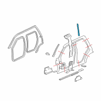 OEM 2006 Chevrolet Trailblazer EXT Front Weatherstrip Diagram - 25775652