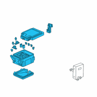 OEM 1998 Honda Civic Box Assembly, Main Fuse Diagram - 38250-S01-A01