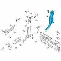 OEM Ford F-150 Rear Pillar Trim Diagram - FL3Z-16278D12-AA