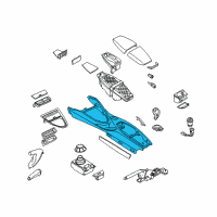 OEM 2010 BMW M6 Center Console Base Diagram - 51169196366