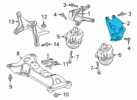 OEM Toyota GR Supra Mount Bracket Diagram - 12315-WAA02