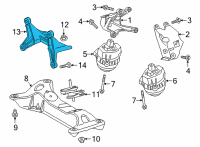 OEM 2021 Toyota GR Supra Rear Mount Diagram - 35154-WAA01