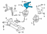 OEM 2021 Toyota GR Supra Mount Bracket Diagram - 12311-WAA02