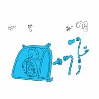 OEM 2008 GMC Yukon XL 1500 Headlamp Assembly Diagram - 20969897