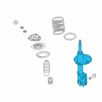 OEM Hyundai Tucson Strut Assembly, Front, Left Diagram - 54651-2S050