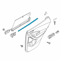OEM 2019 Hyundai Santa Fe XL Weatherstrip-Rear Door Belt Inside RH Diagram - 83241-B8100