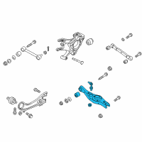 OEM 2016 Hyundai Santa Fe Arm Assembly-Rear Suspension Rear, LH Diagram - 55210-2W050