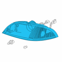 OEM 2006 Mercury Monterey Composite Headlamp Diagram - 7F2Z-13008-B