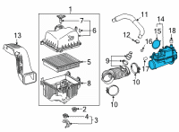 OEM 2022 Lexus NX350 ELBOW SUB-ASSY, COMP Diagram - 17203-25021