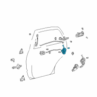 OEM 1999 Toyota 4Runner Rear Door Lock Assembly, Right Diagram - 69330-35150