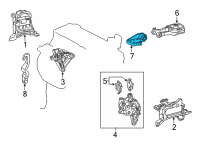 OEM 2020 Toyota Corolla Rear Mount Bracket Diagram - 12364-24010