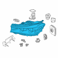 OEM 2019 BMW 740e xDrive High Left Led Headlight Diagram - 63-11-7-408-705