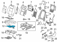 OEM 2021 Cadillac Escalade ESV Seat Cushion Heater Diagram - 84881837