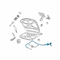 OEM Pontiac GTO Cable Asm-Hood Primary Latch Release *Anthracite Diagram - 92111264