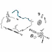 OEM 2011 Honda Pilot Hose, Power Steering Feed Diagram - 53713-SZA-A02