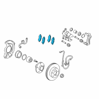 OEM 2012 Toyota Avalon Front Pads Diagram - 04465-07010